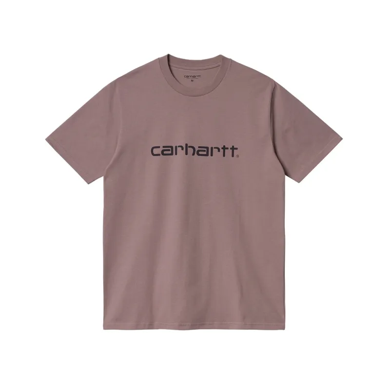 Carhartt WIP SS Script T shirt Earthy Pink Black sold by Kong