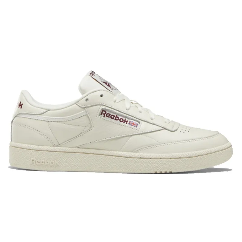 Reebok Club C 85 Chalk / Paperwhite / Maroon sold by Kong