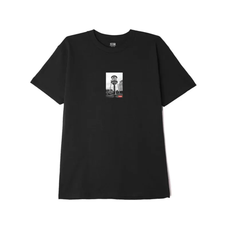 Obey Water Tower Photo Classic T-Shirt Black sold by Kong
