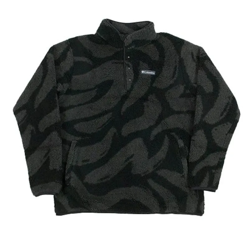 Columbia Rugged Ridge Sherpa Half Snap Black Snowdrifts Print sold by Kong