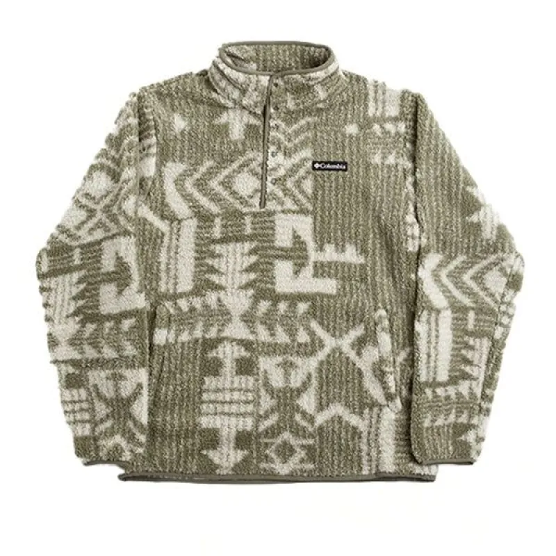 Columbia Rugged Ridge Sherpa Half Snap Stone Green Passages Print sold by Kong