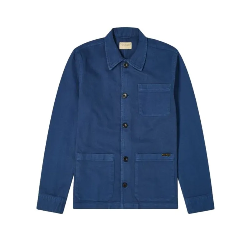 Nudie Barney Worker Jacket Indigo Blue sold by Kong
