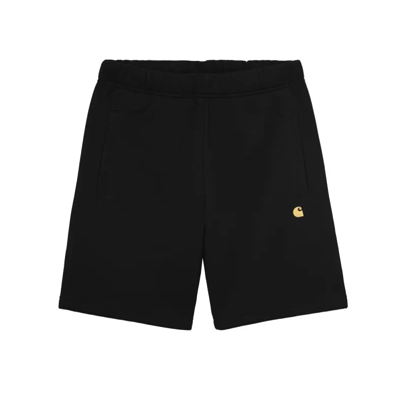 Carhartt WIP Chase Sweat Short Black/Gold sold by Kong