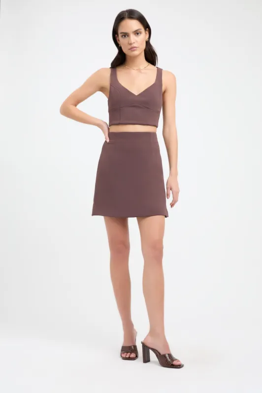 Alpha Split Mini Skirt sold by Kookai
