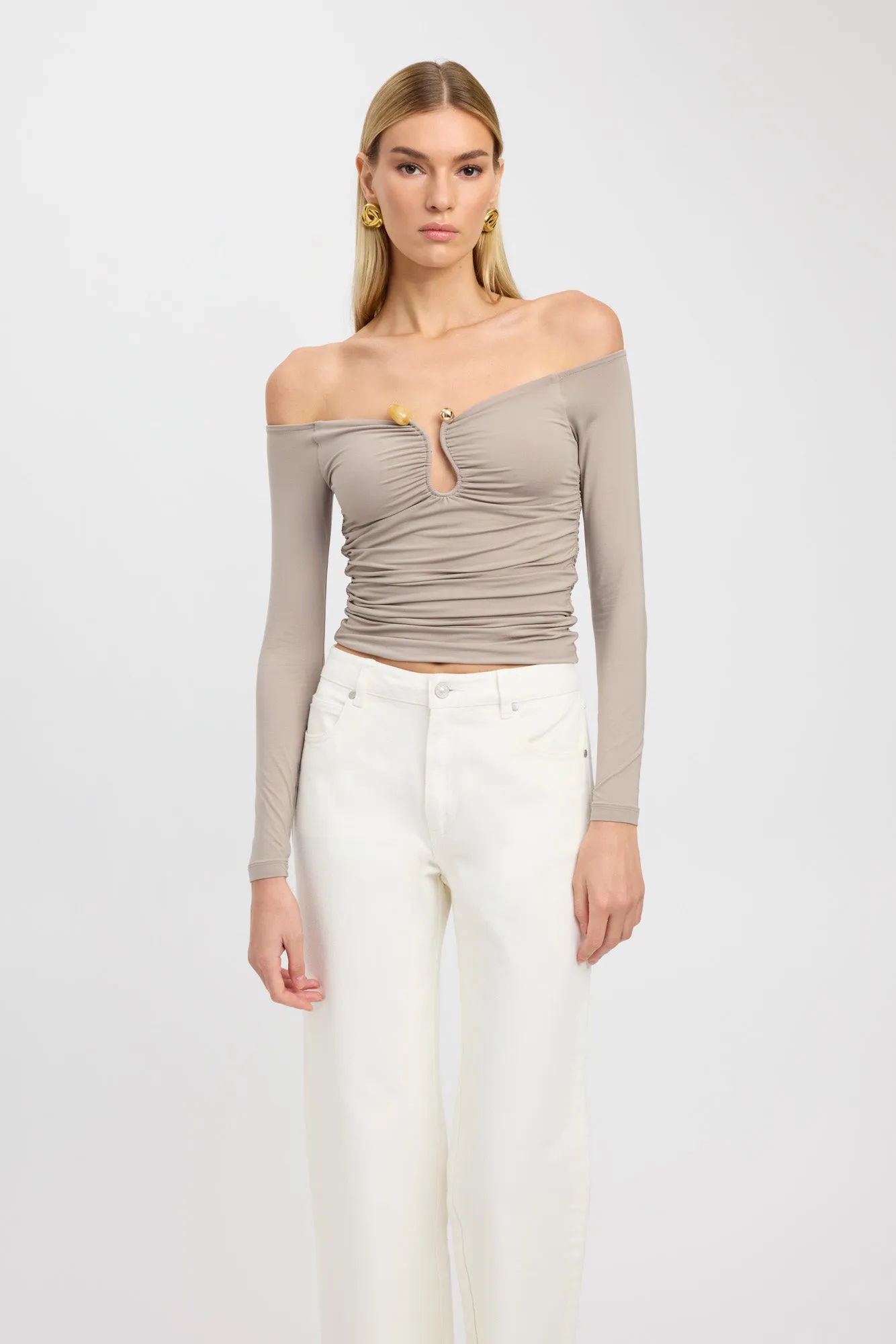 Tayla Trim Long Sleeve Top sold by Kookai product image thumbnail 2