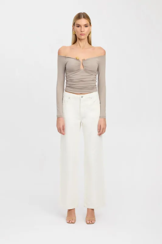 Tayla Trim Long Sleeve Top sold by Kookai