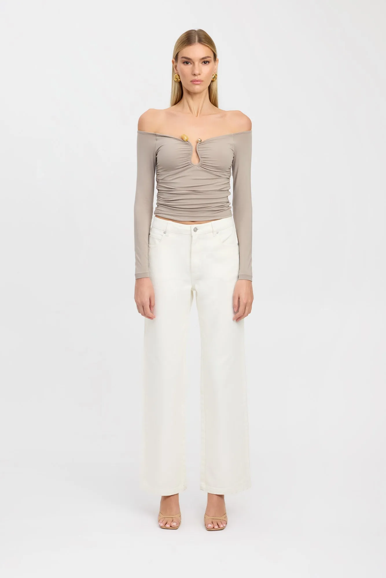 Tayla Trim Long Sleeve Top sold by Kookai