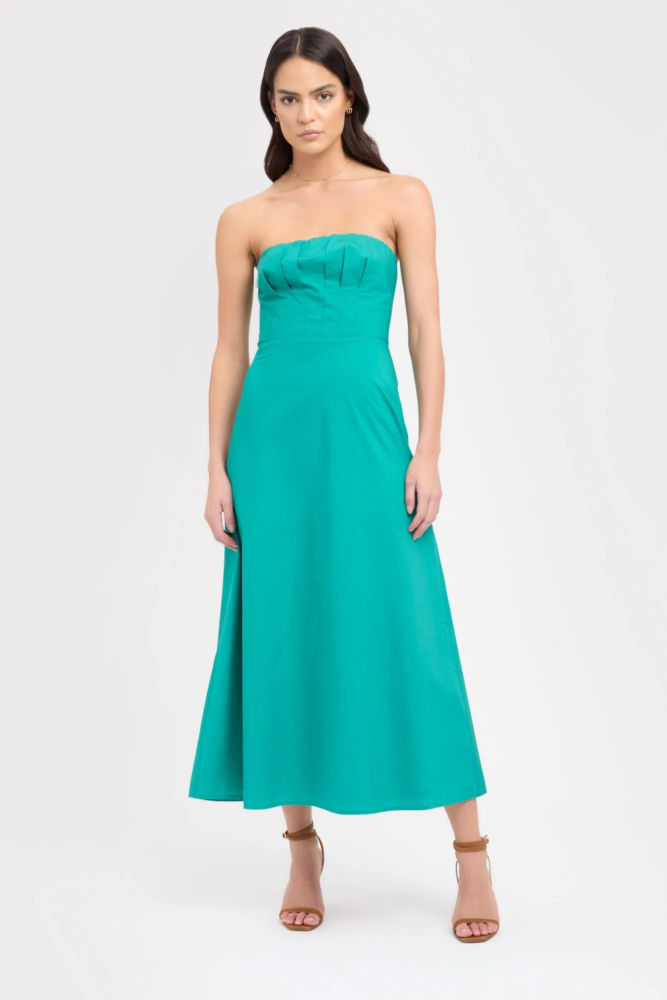 Poplin Strapless Dress sold by Kookai