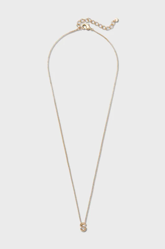 S - Letter Necklace sold by Kookai