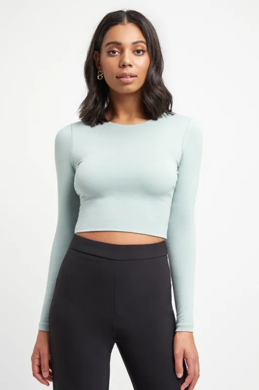 Long Sleeve Crop Top sold by Kookai