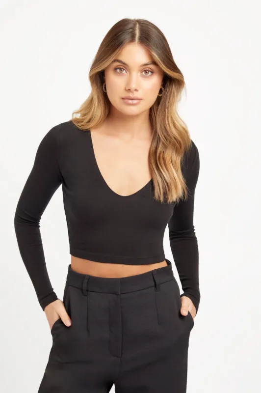 Lydia Long Sleeve Crop sold by Kookai