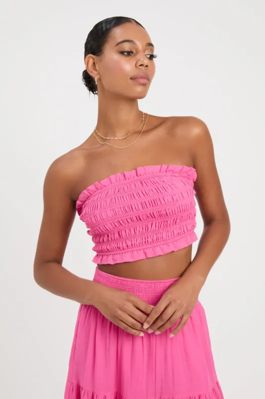 Georgette Strapless Crop sold by Kookai