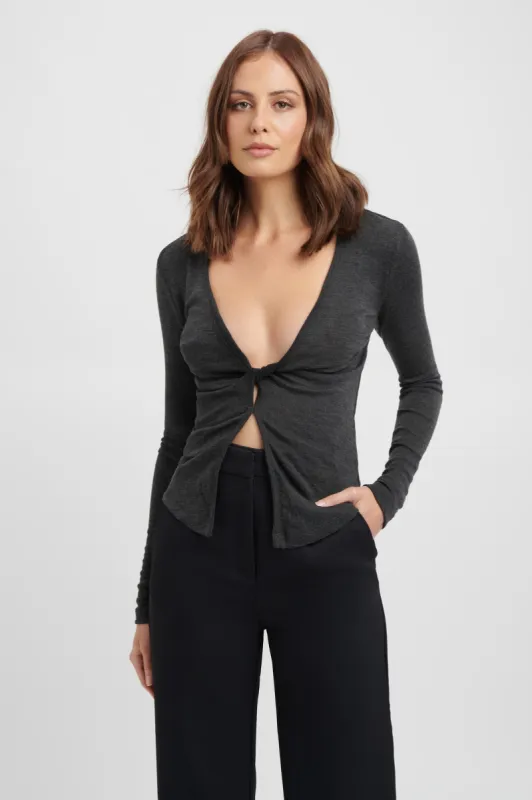 Kalara Long Sleeve Twist Top sold by Kookai