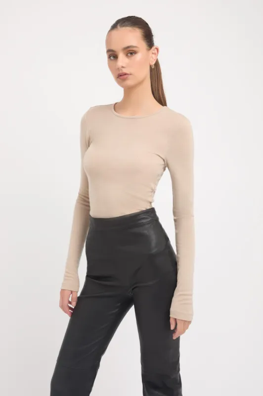 Long Sleeve Crew Neck Top sold by Kookai