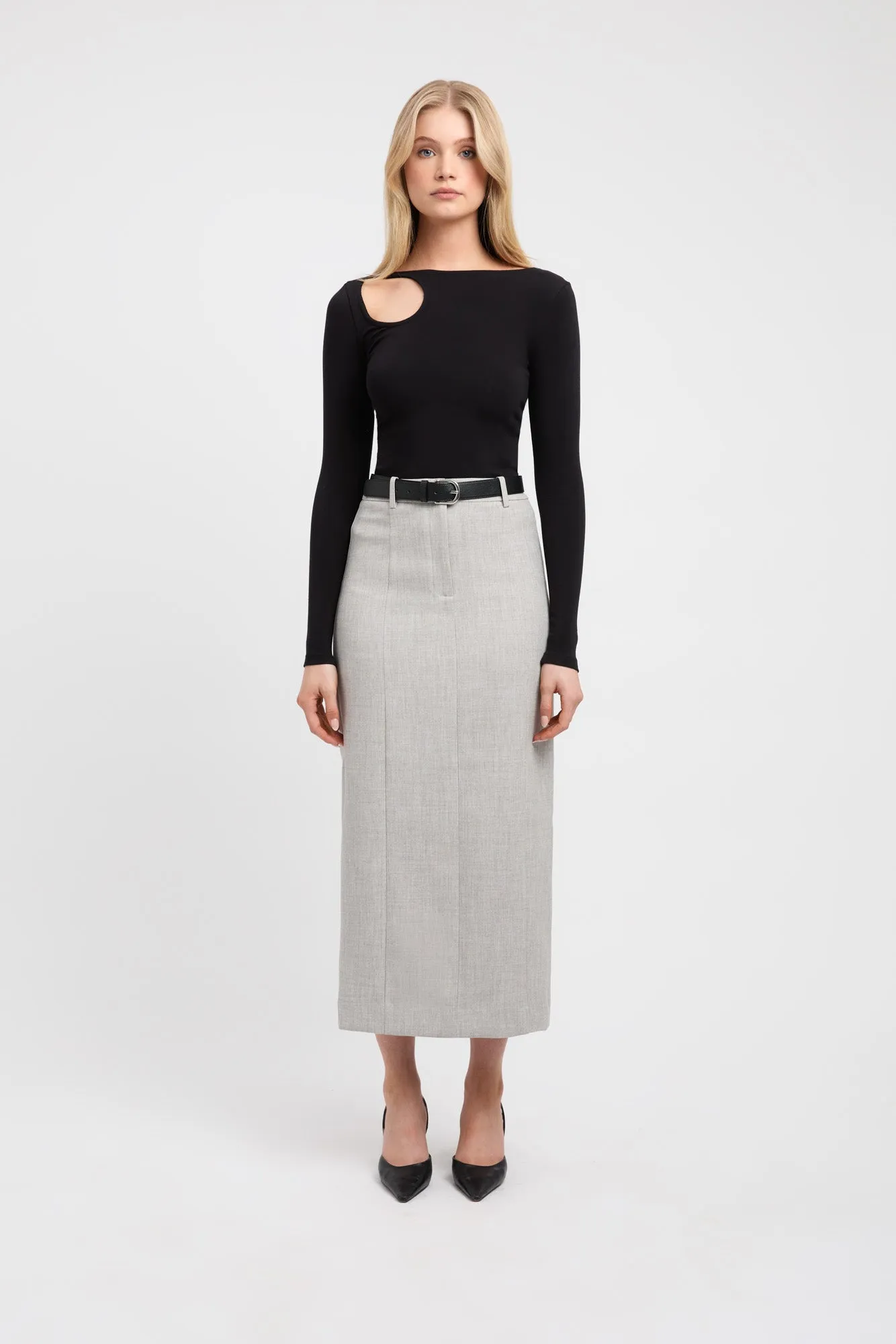 Darcy Staple Midi Skirt sold by Kookai
