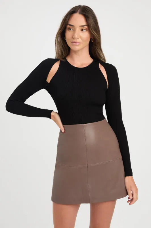 Lola Cut Out Long Sleeve Top sold by Kookai