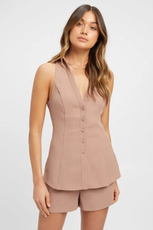 Serge Sleeveless Shirt sold by Kookai