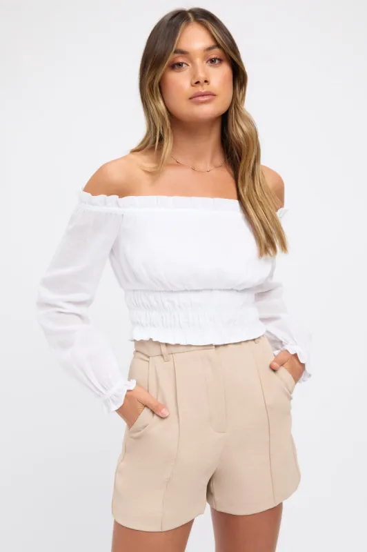 Georgette Off Shoulder Top sold by Kookai