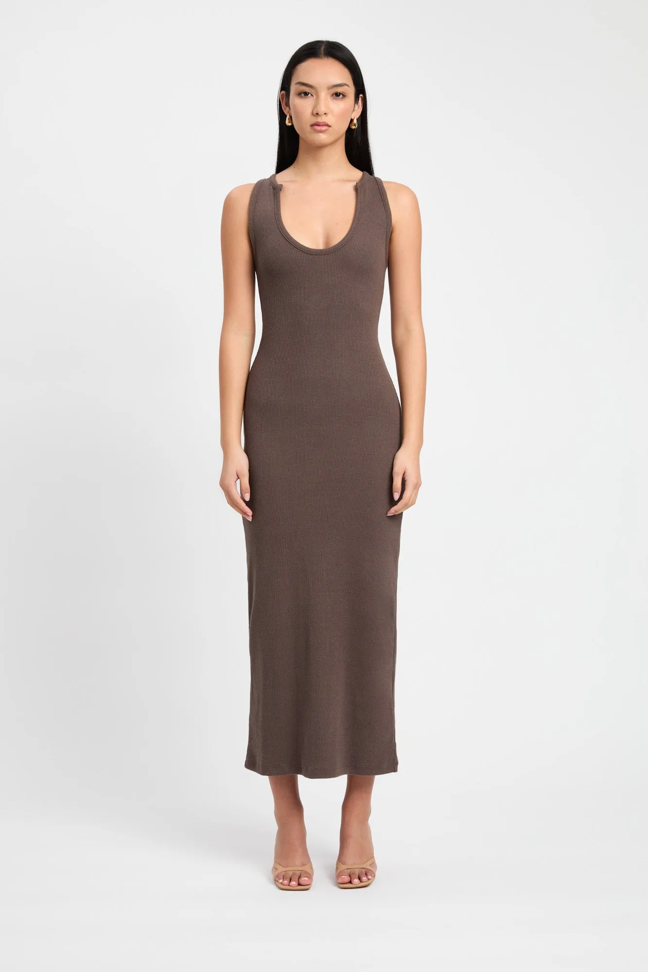 Tate Scoop Midi Dress sold by Kookai