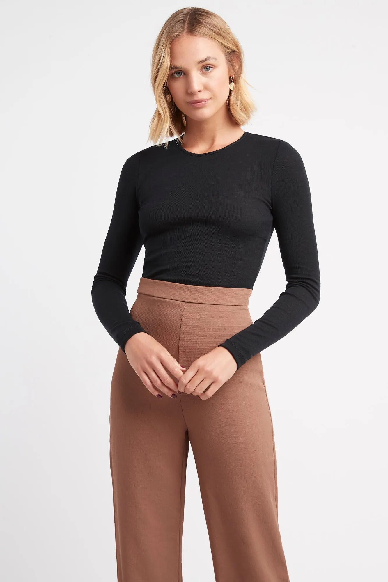 Long Sleeve Crew Neck Top sold by Kookai