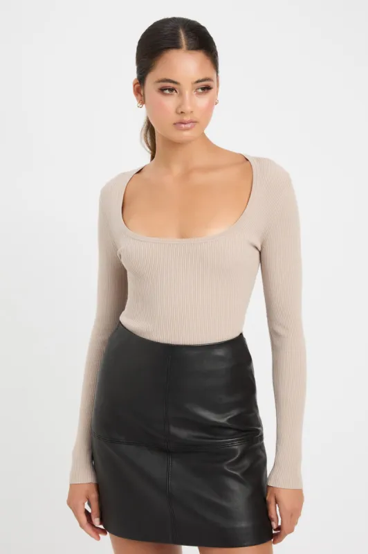 Lola Scoop Long Sleeve Top sold by Kookai