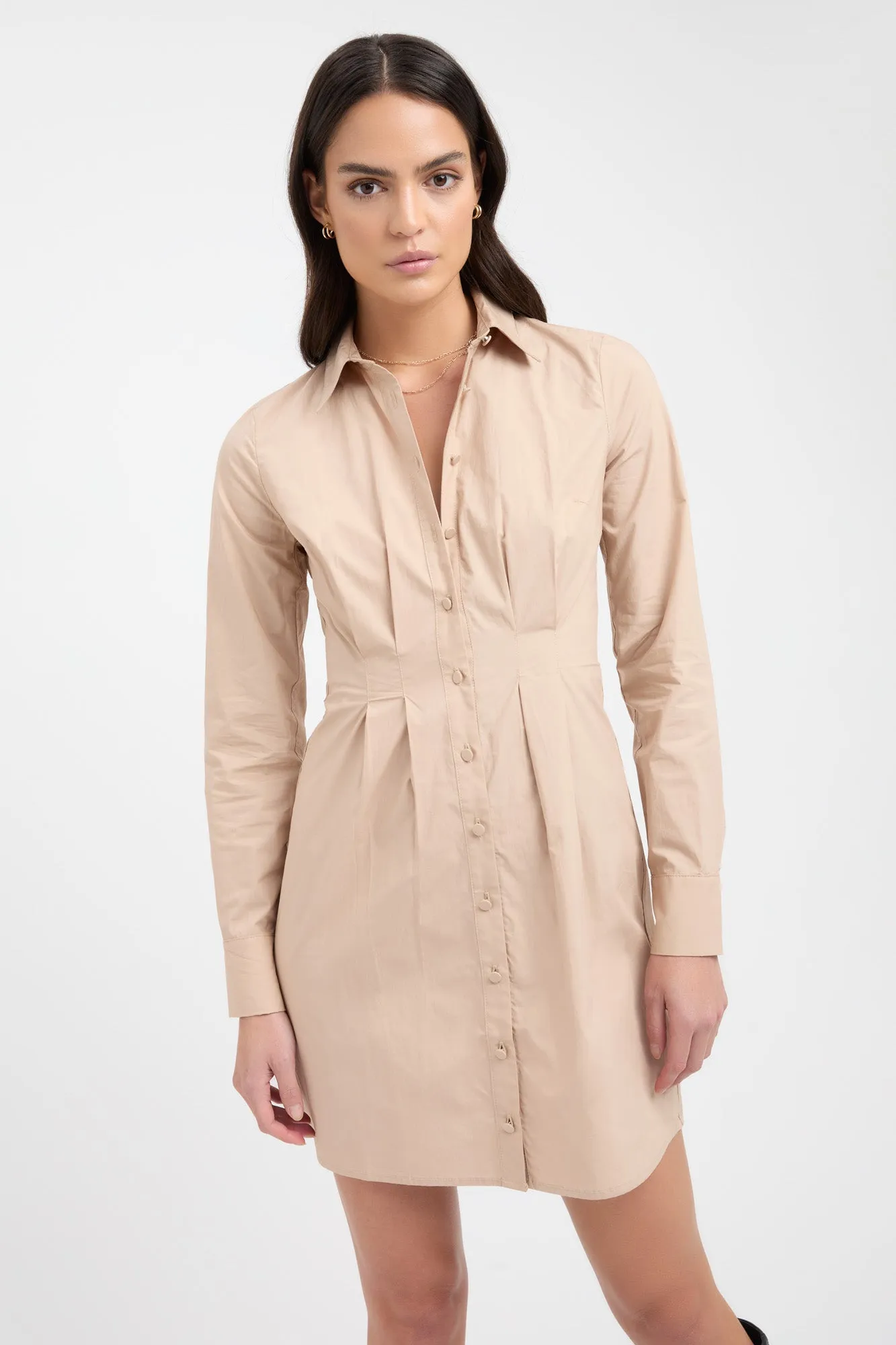 Poplin Tuck Shirt Dress sold by Kookai product image thumbnail 2