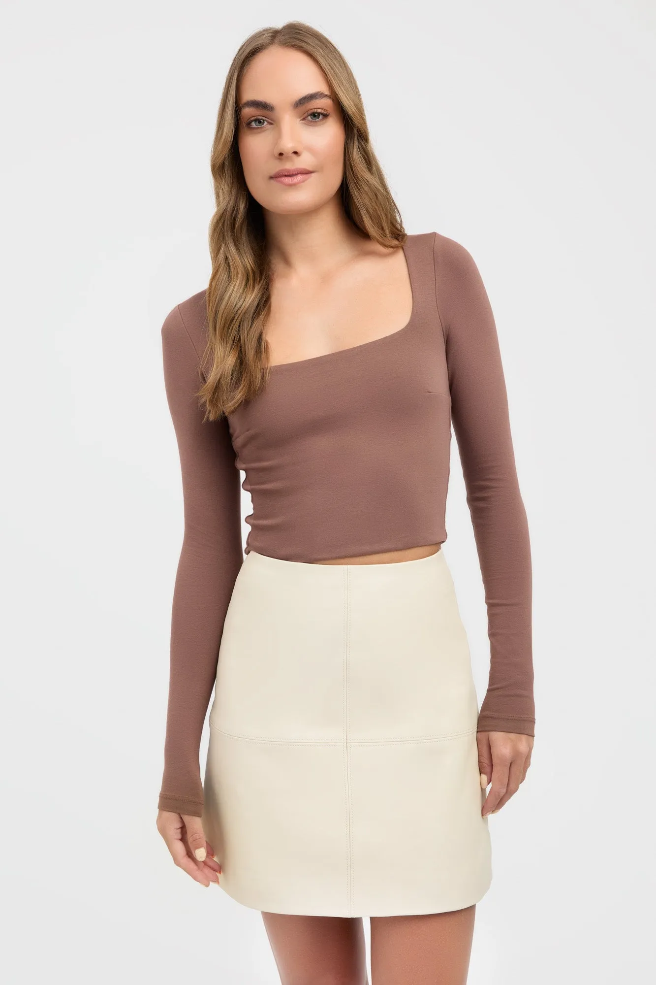 Jordie Long Sleeve Crop sold by Kookai