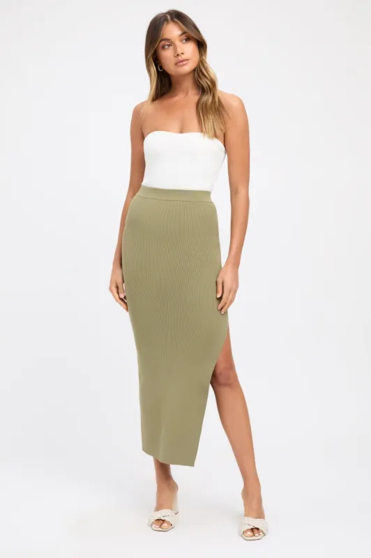 Lola Split Midi Skirt sold by Kookai