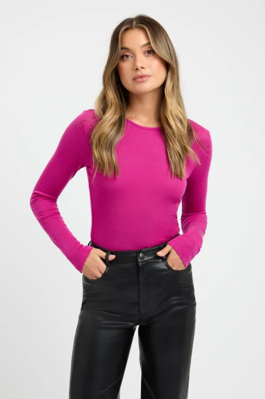 Long Sleeve Crew Neck Top sold by Kookai