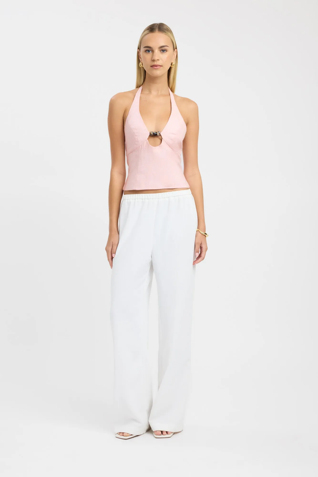 Palm Bead Halter Top sold by Kookai