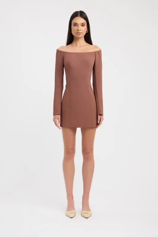 Oyster Long Sleeve Mini Dress sold by Kookai