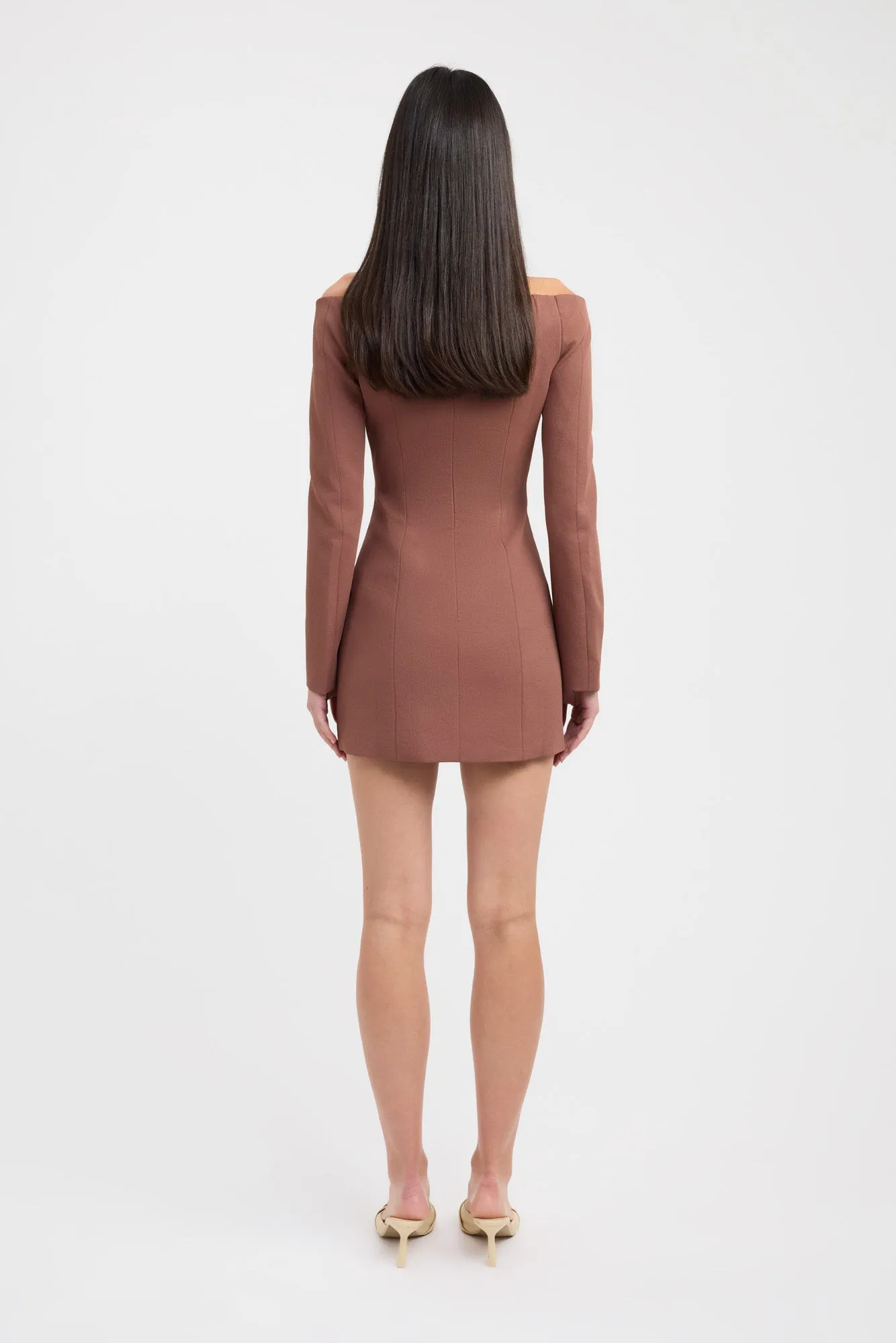 Oyster Long Sleeve Mini Dress sold by Kookai product image thumbnail 3
