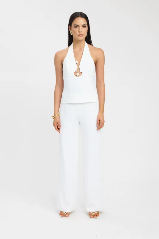 Oyster Halter Trim Top made by Kookai