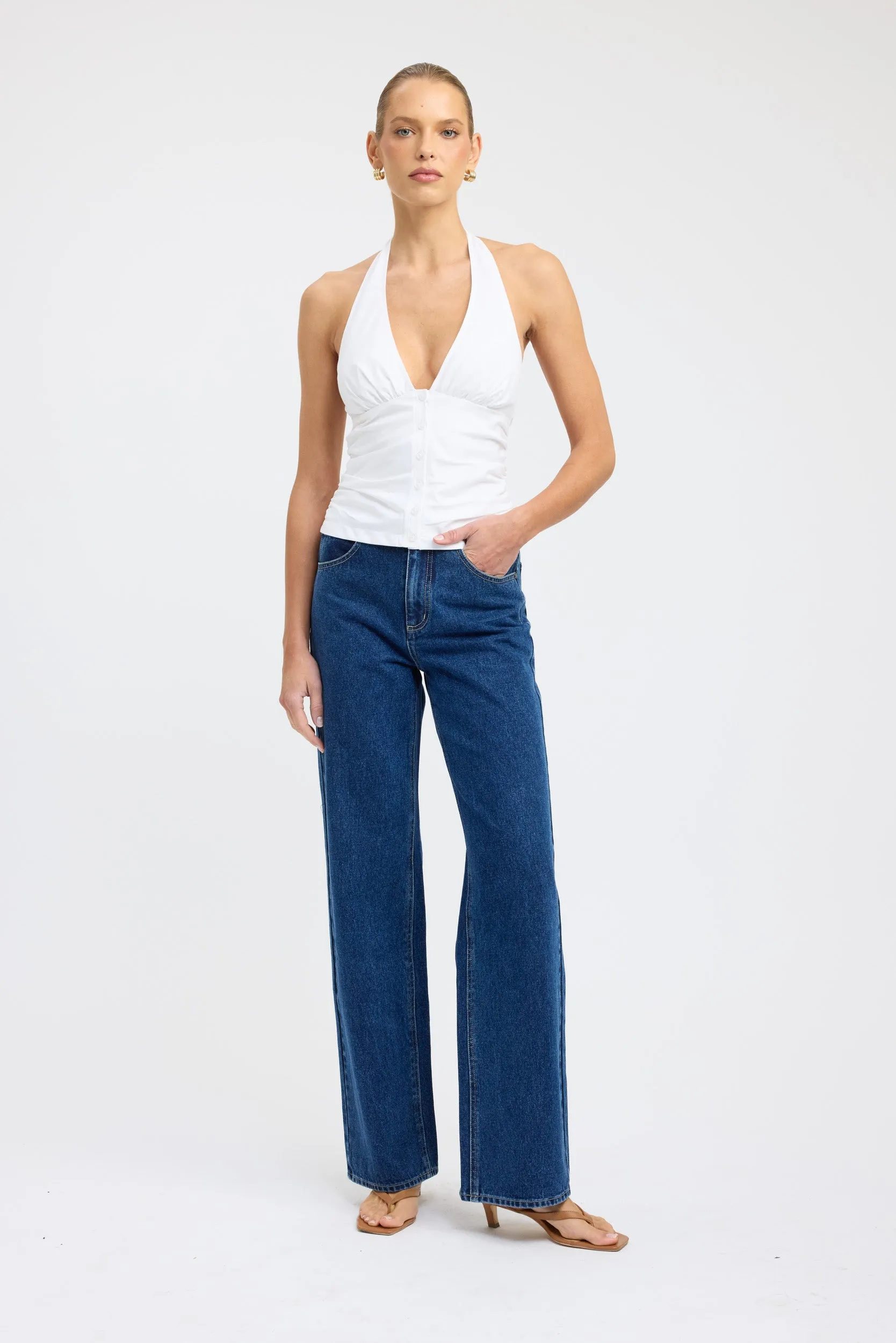 Percy Gathered Halter Top sold by Kookai