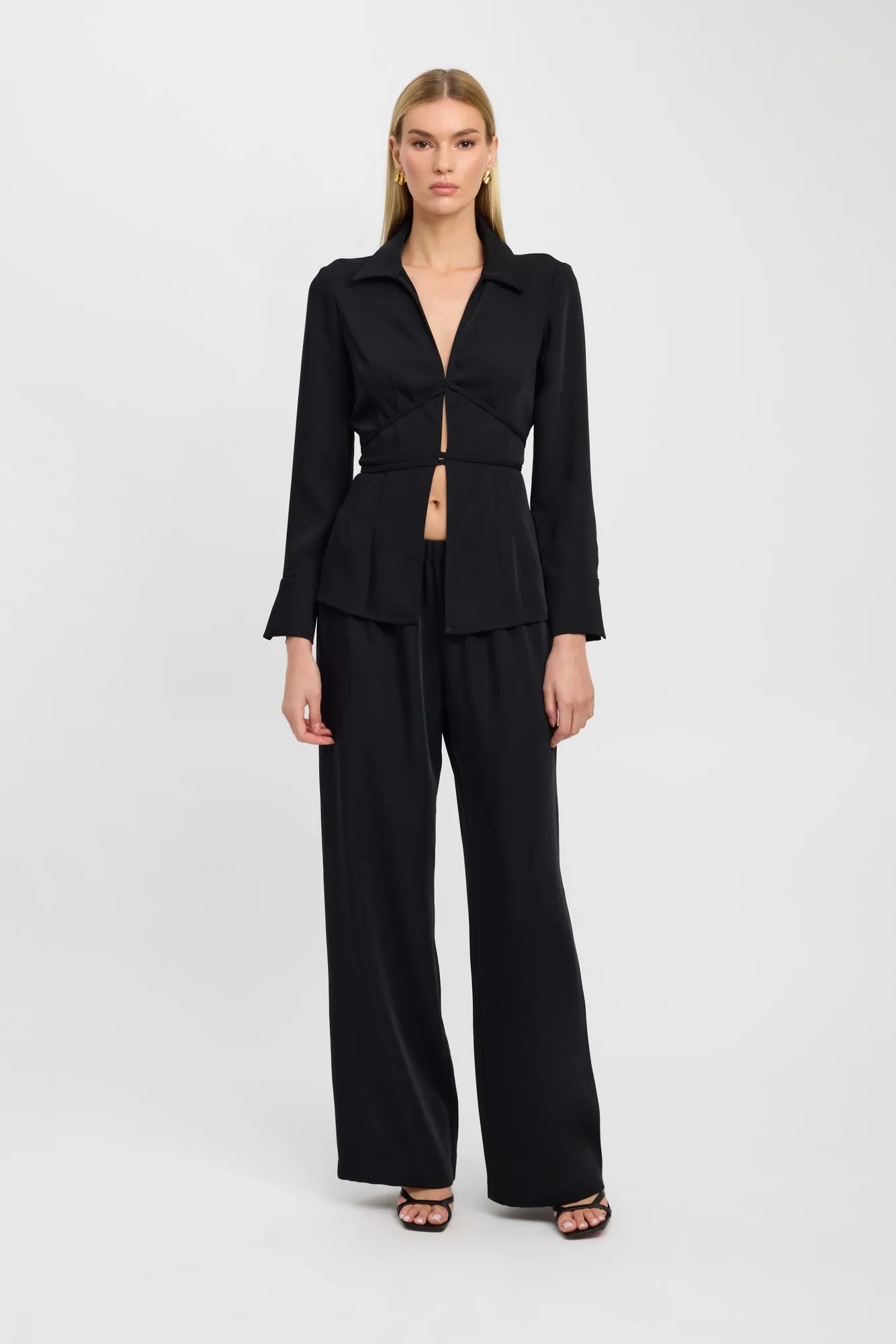 Maria Long Sleeve Tie Top sold by Kookai