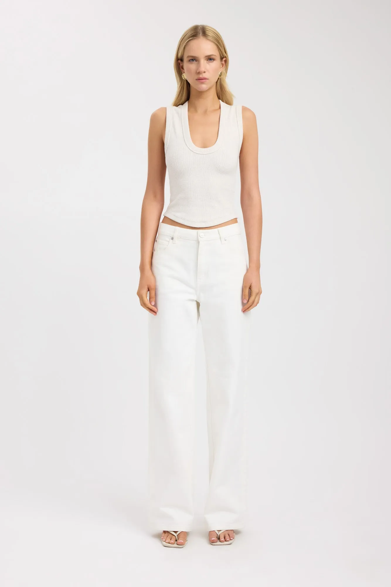 Camila Scoop Tank sold by Kookai