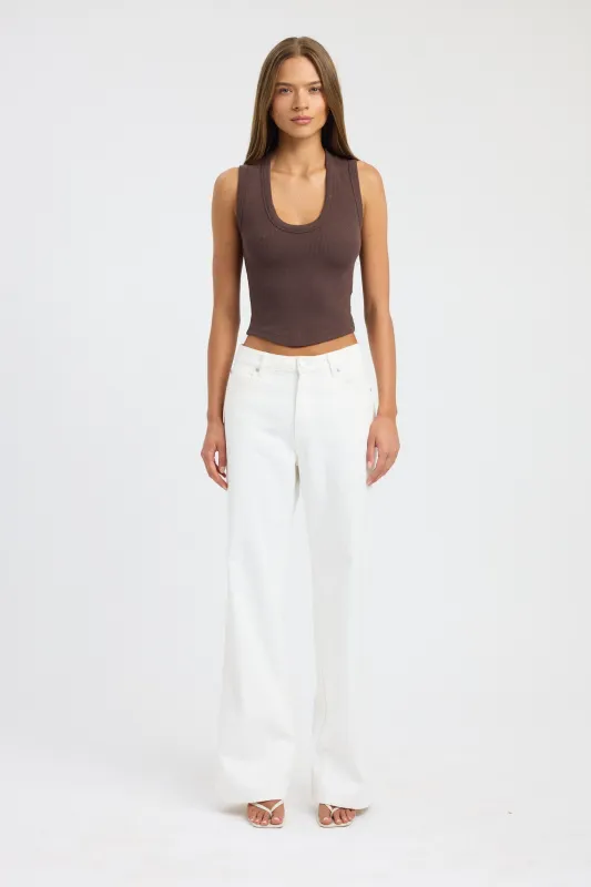 Camila Scoop Tank sold by Kookai