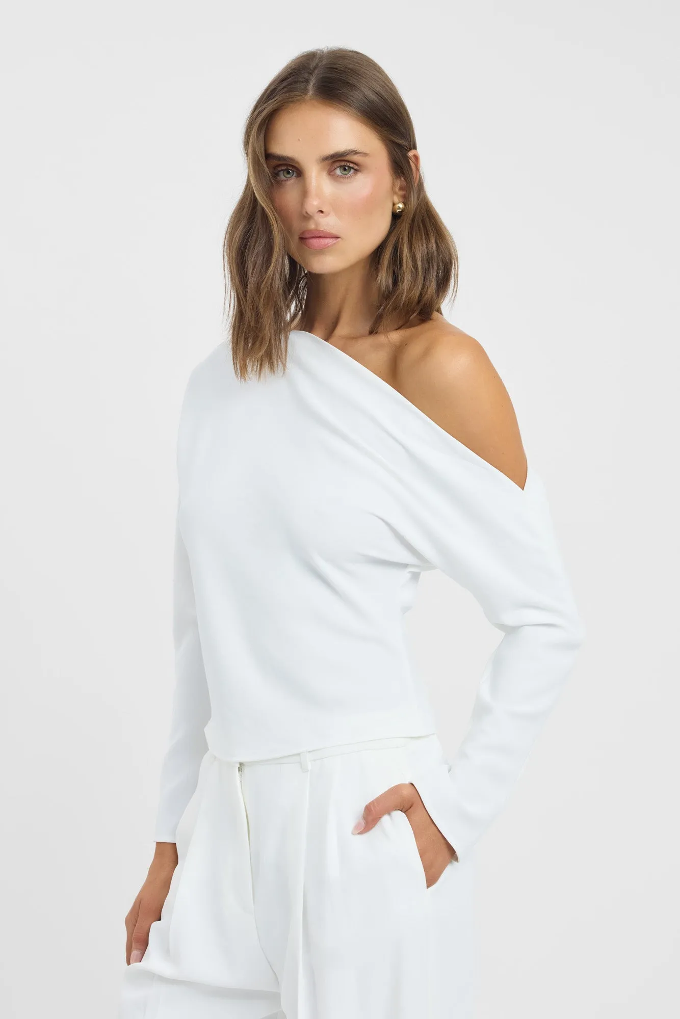 Opal Drape Long Sleeve Top sold by Kookai product image thumbnail 3