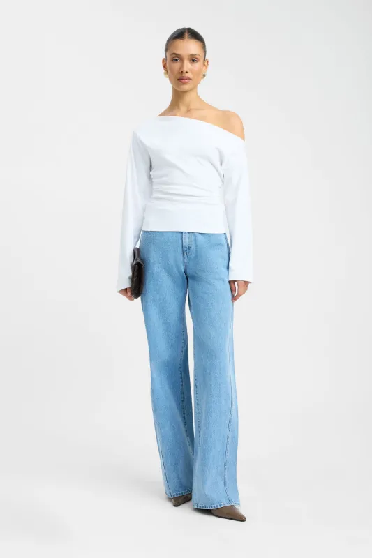 Nova Off Shoulder Long Sleeve Top made by Kookai