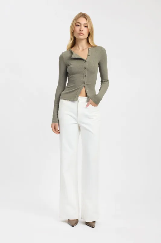 Bec Button Long Sleeve Top made by Kookai