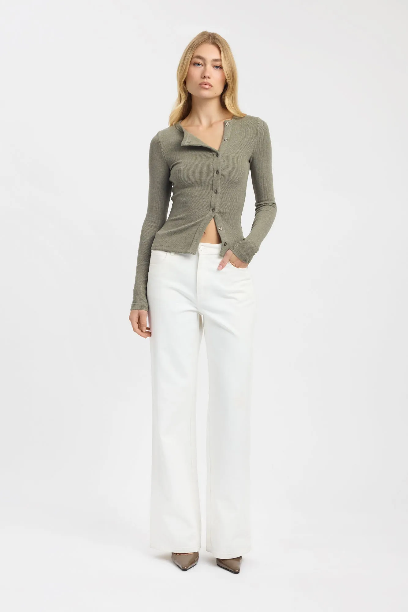 Bec Button Long Sleeve Top sold by Kookai