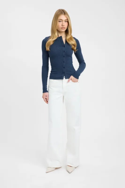Bec Button Long Sleeve Top made by Kookai