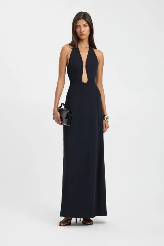 Oyster Low Cut Maxi Dress made by Kookai