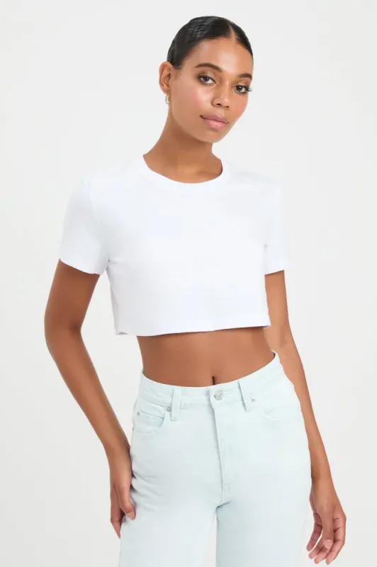 Rochelle Cropped Tee sold by Kookai