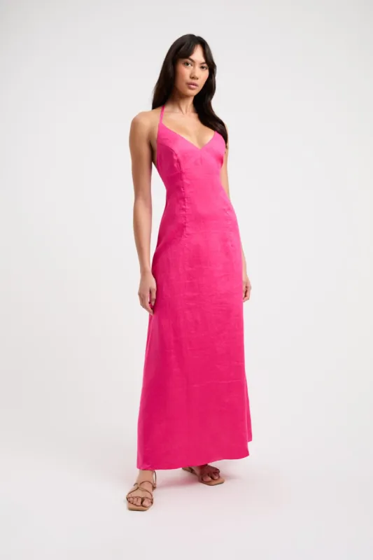 Tahiti Tied Halter Dress sold by Kookai