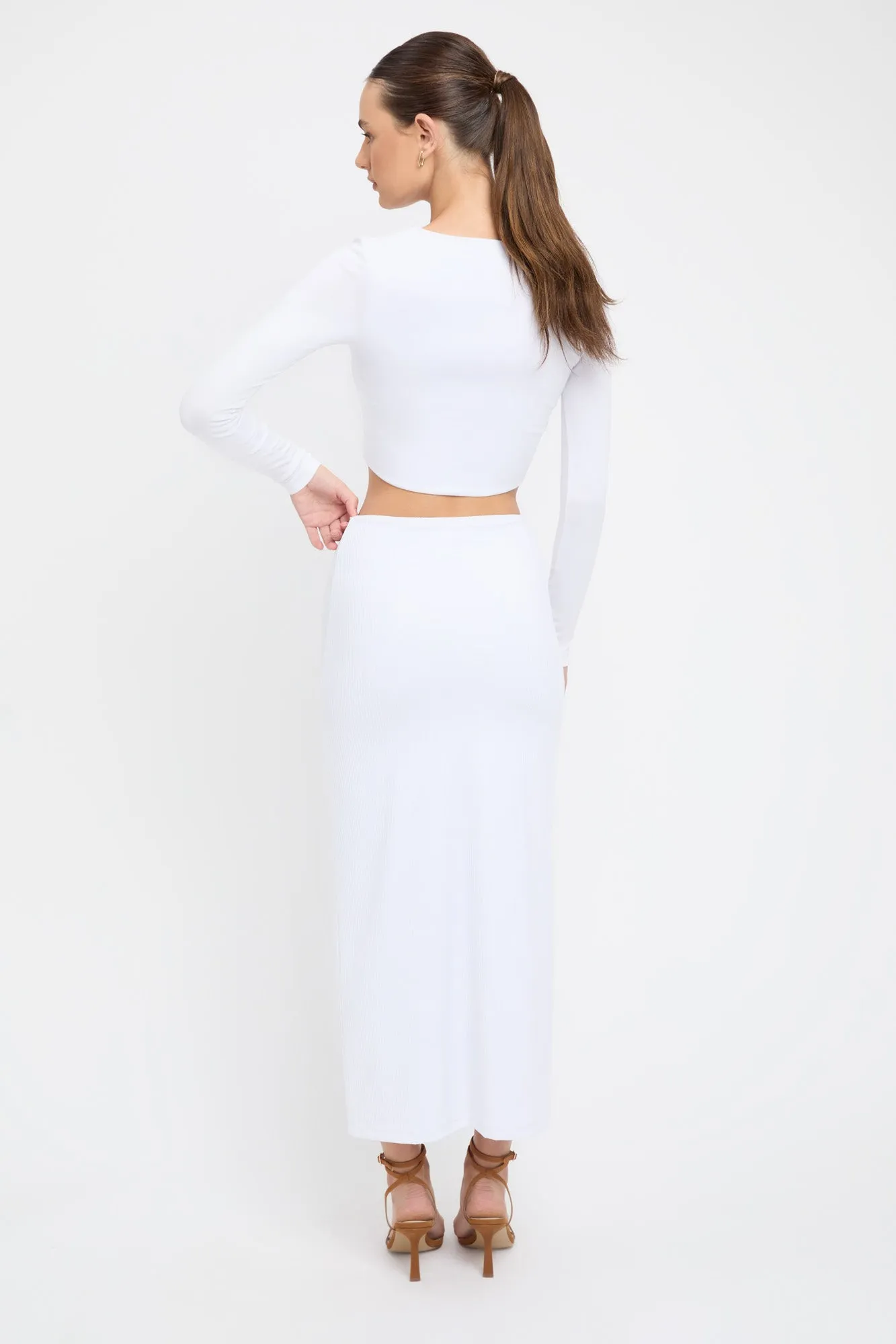 Staple Rib Midi Skirt sold by Kookai product image thumbnail 3