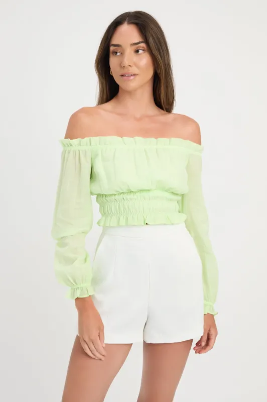 Georgette Off Shoulder Top sold by Kookai