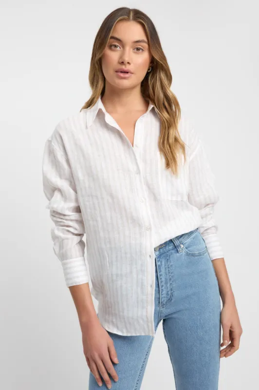 Zoe Stripe Shirt sold by Kookai