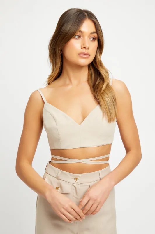 Fenton Tie Crop Top sold by Kookai