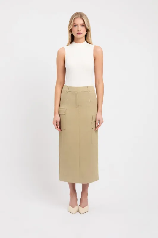 Ariel Cargo Midi Skirt sold by Kookai